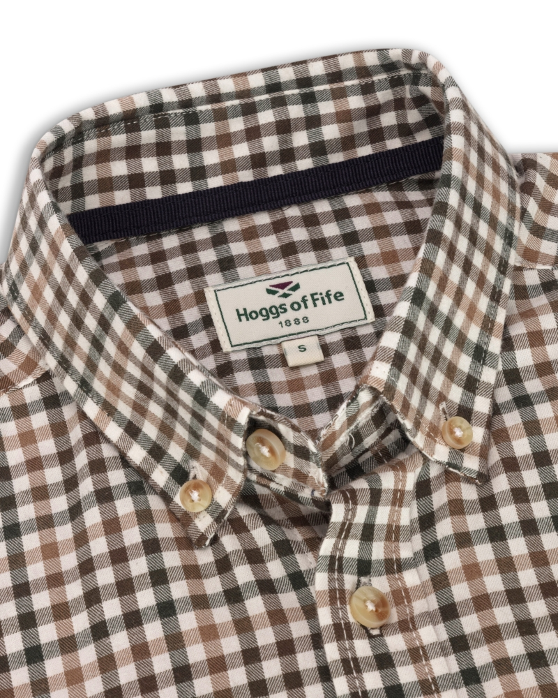 Hoggs of Fife Garvock Cotton Twill Herringbone Check Shirt