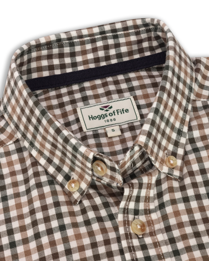 Hoggs of Fife Garvock Cotton Twill Herringbone Check Shirt