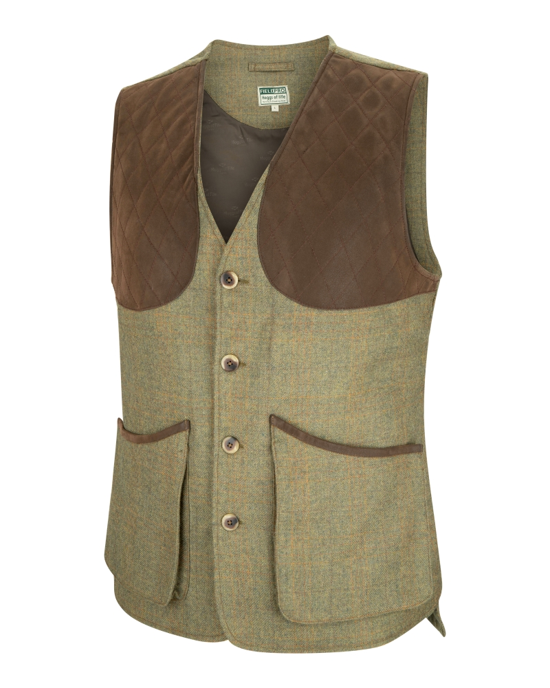 Hoggs of Fife Kinloch Technical Tweed Field Waistcoat Autumn Bracken