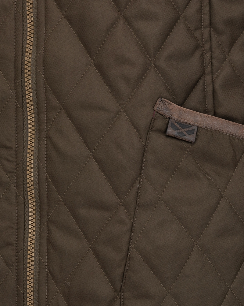 Hoggs Of Fife Ladybank Quilted Gilet Forest Green