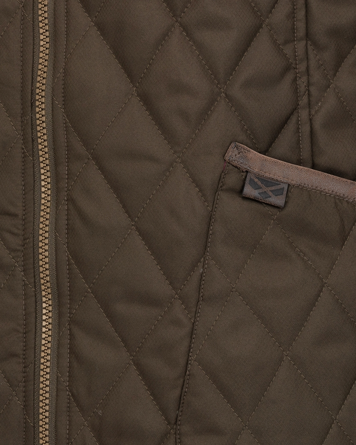Hoggs Of Fife Ladybank Quilted Gilet Forest Green