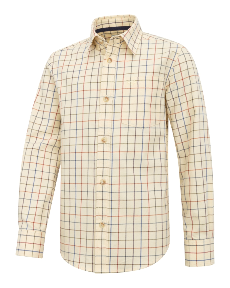 Hoggs Of Fife Laird Junior Premier Tattersall Shirt Barley