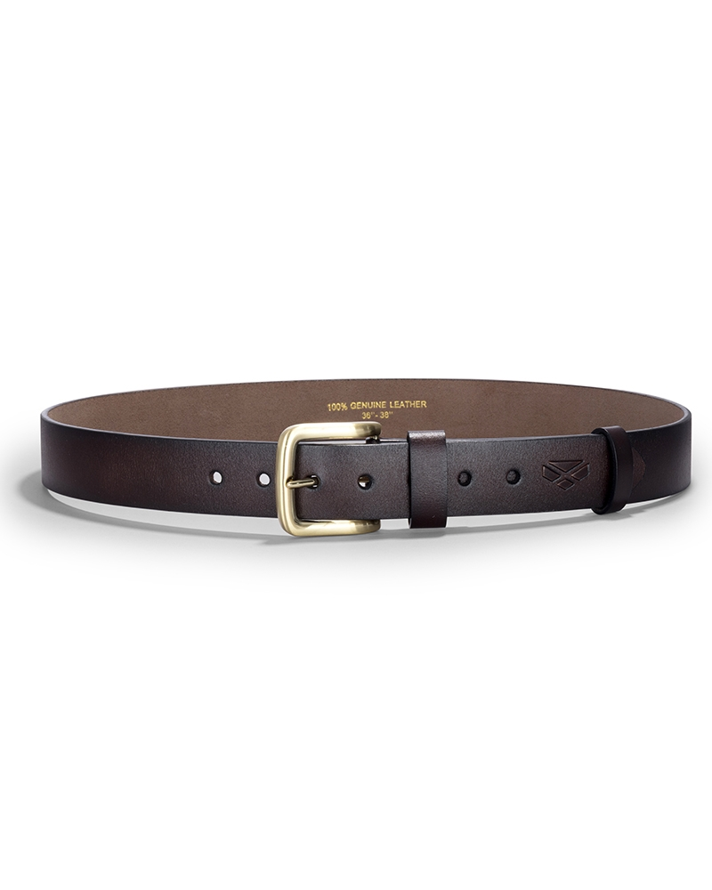 Hoggs Of Fife Luxury Leather Belt Chocolate Brown