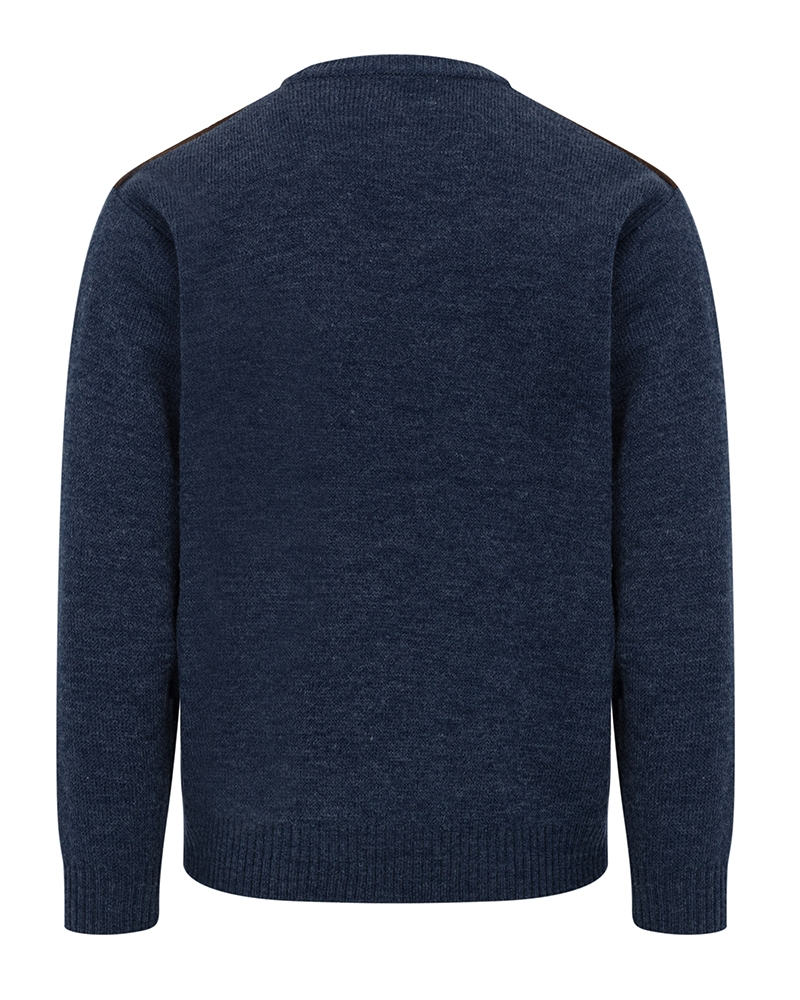 Hoggs Of Fife Melrose II Crew Pullover Storm Blue