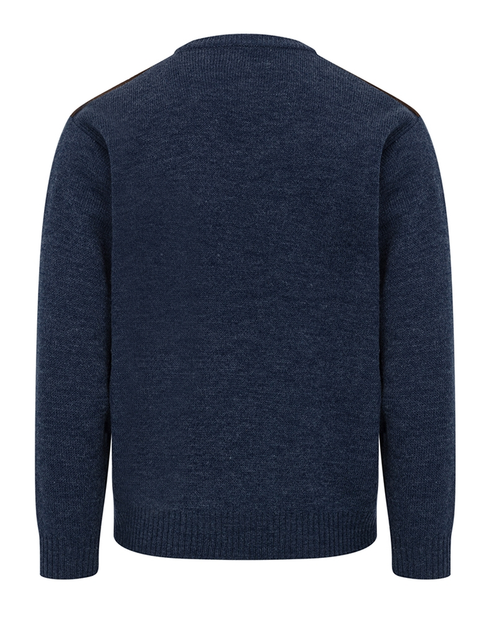 Hoggs Of Fife Melrose II Crew Pullover Storm Blue