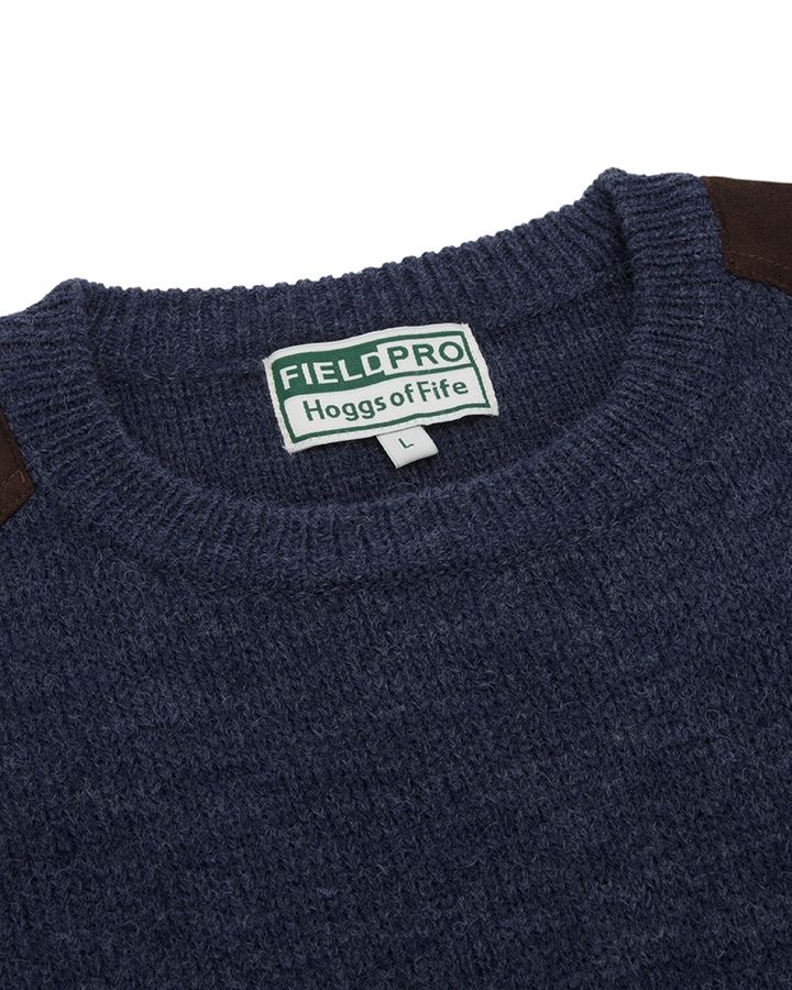 Hoggs Of Fife Melrose II Crew Pullover Storm Blue