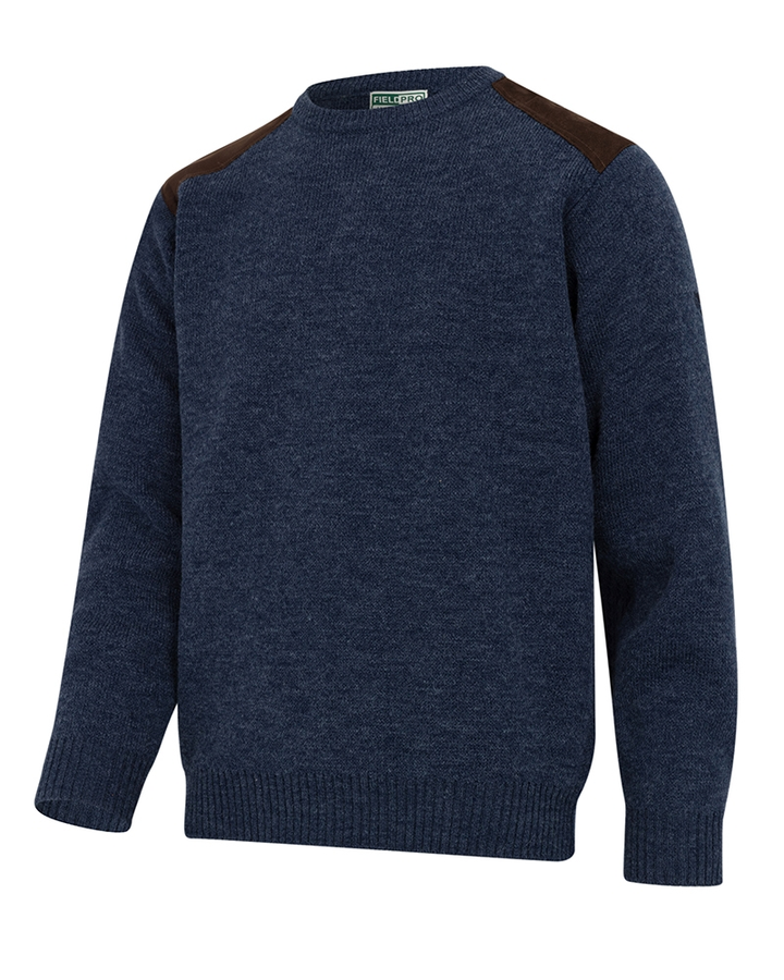 Hoggs Of Fife Melrose II Crew Pullover Storm Blue