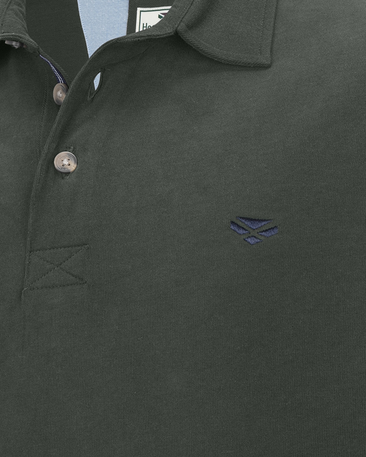 Hoggs of Fife Moffat Long Sleeve Rugby Shirt - Forest Green