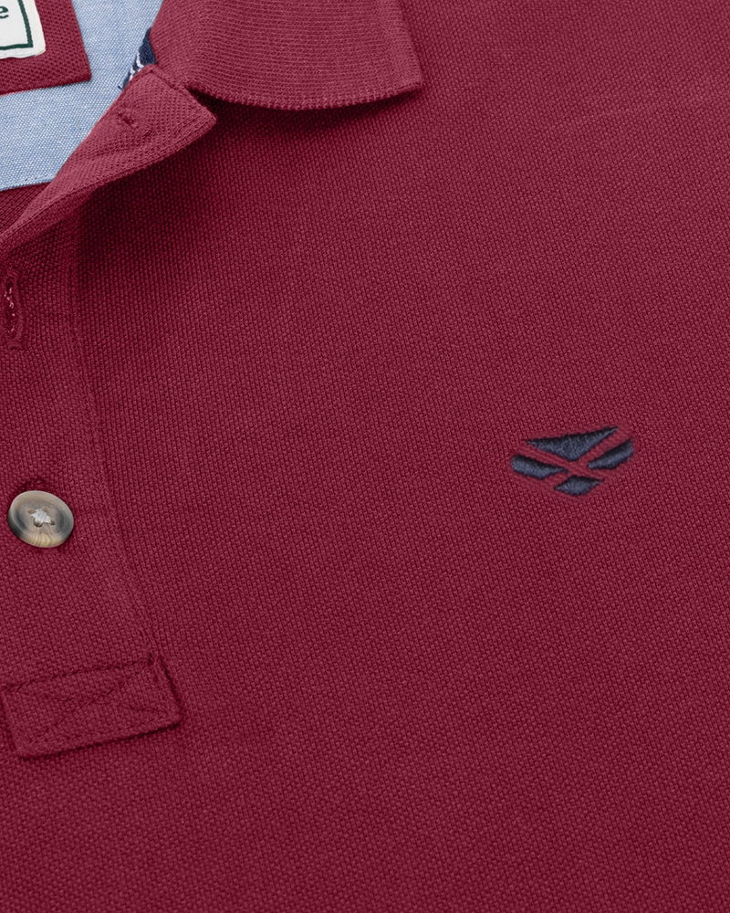 Hoggs of Fife Newton Pique Polo Shirt - Burgundy