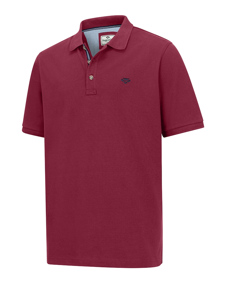 Hoggs of Fife Newton Pique Polo Shirt - Burgundy