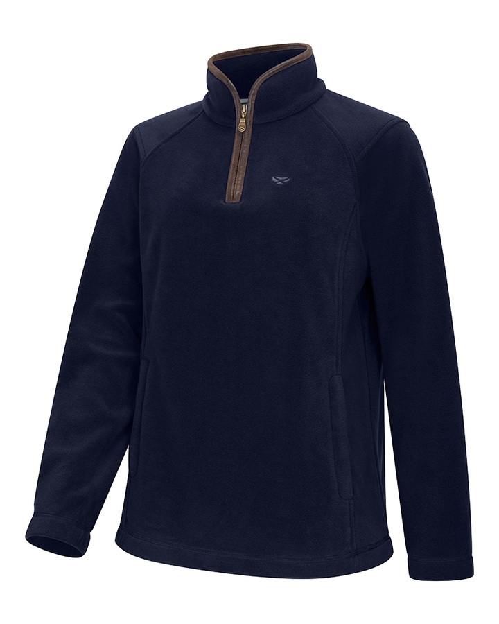 Hoggs Of Fife Stenton Ladies 1/4 Zip Fleece Midnight Navy
