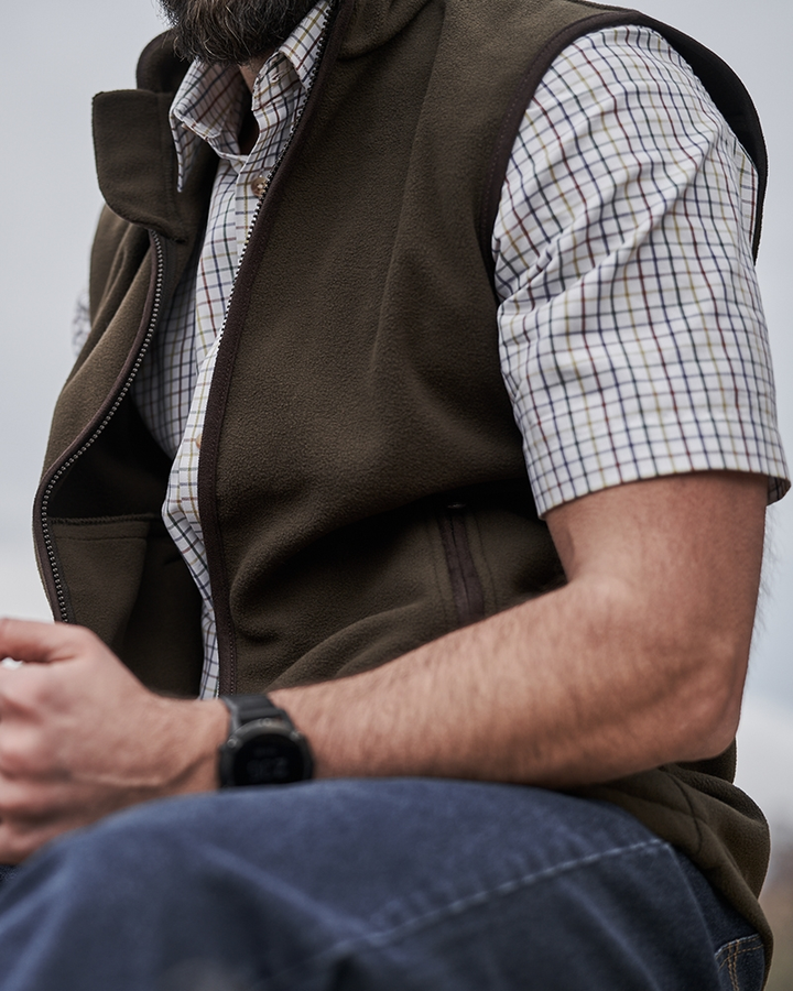Hoggs of Fife Woodhall Fleece Gilet - Green