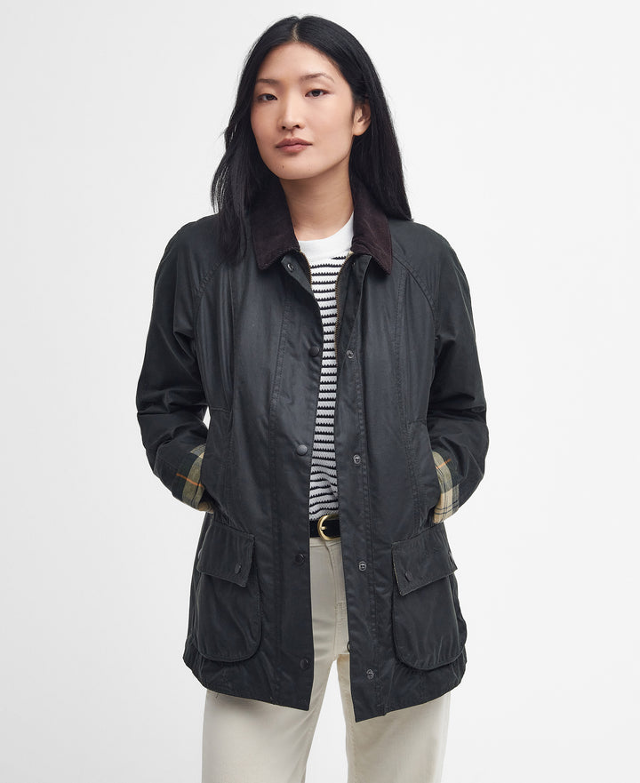 Barbour Beadnell Wax Jacket Sage
