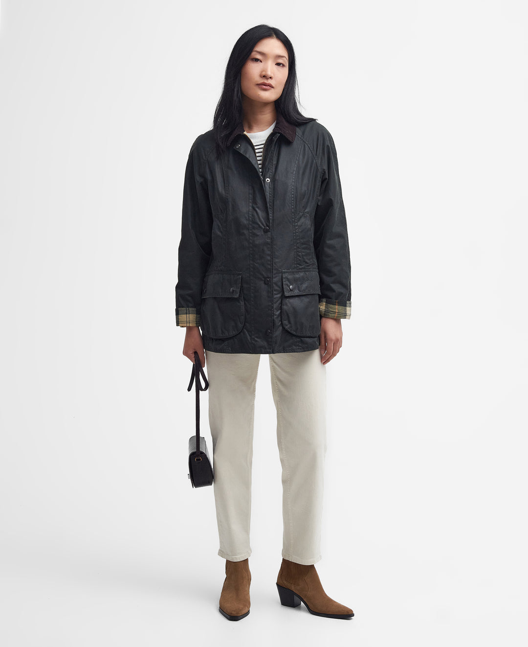 Barbour Beadnell Wax Jacket Sage
