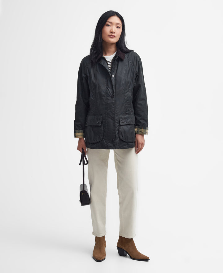 Barbour Beadnell Wax Jacket Sage
