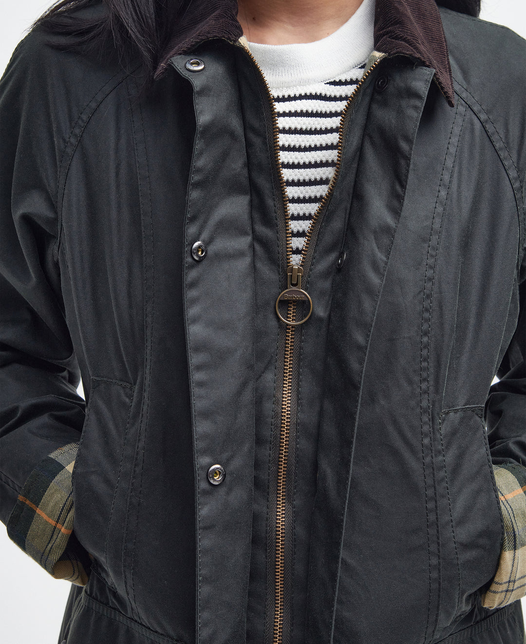 Barbour Beadnell Wax Jacket Sage