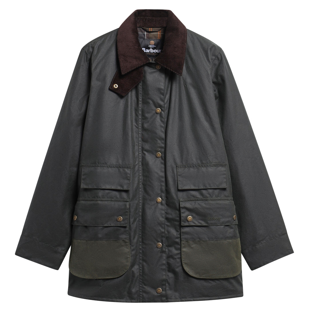 Barbour Modern Border Wax Jacket Sage/Classic
