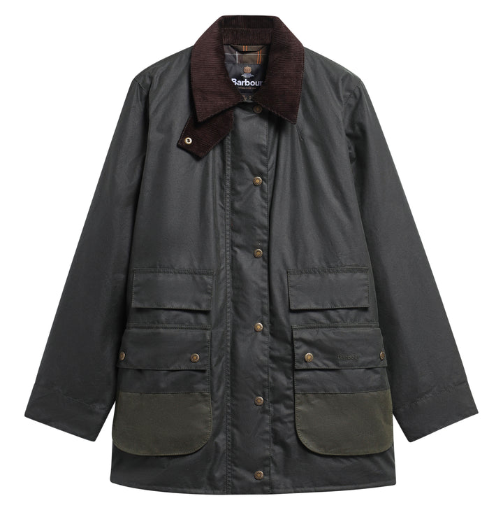Barbour Modern Border Wax Jacket Sage/Classic