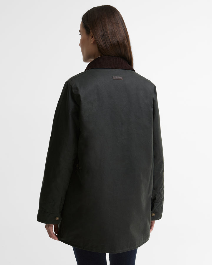 Barbour Modern Border Wax Jacket Sage/Classic