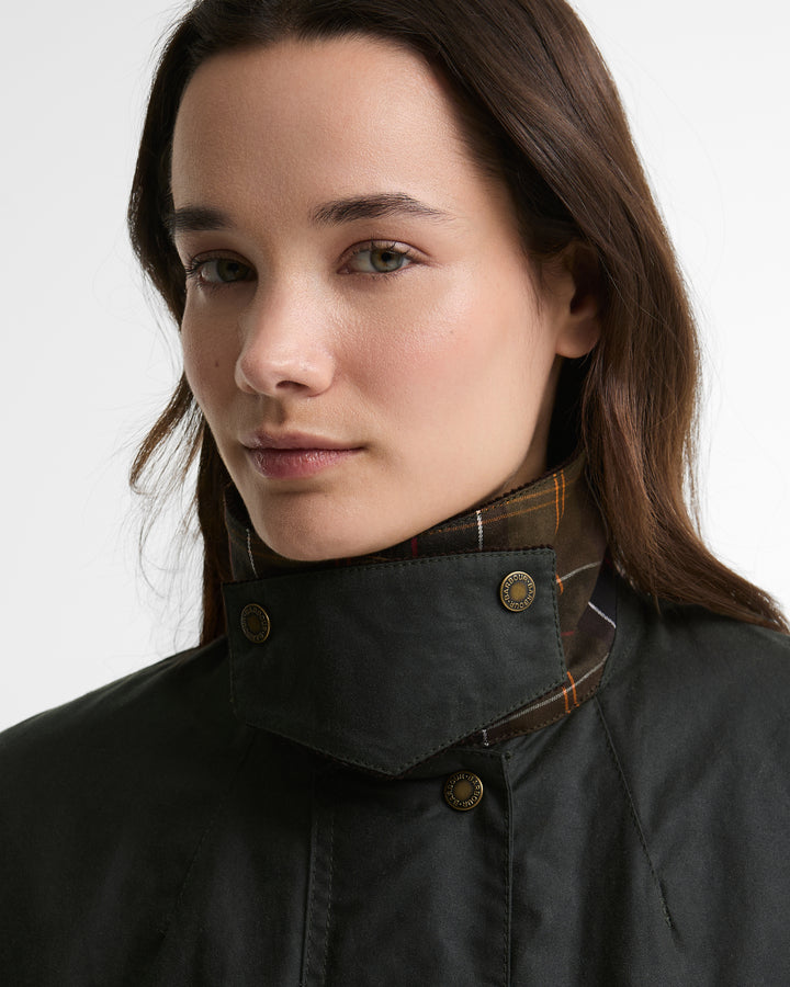 Barbour Modern Border Wax Jacket Sage/Classic