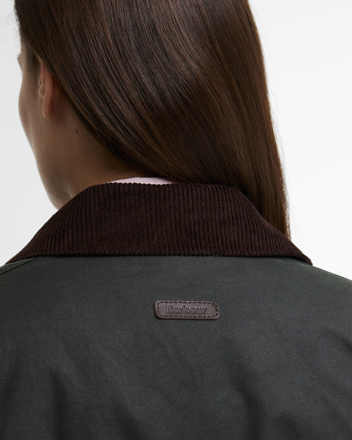 Barbour Modern Border Wax Jacket Sage/Classic