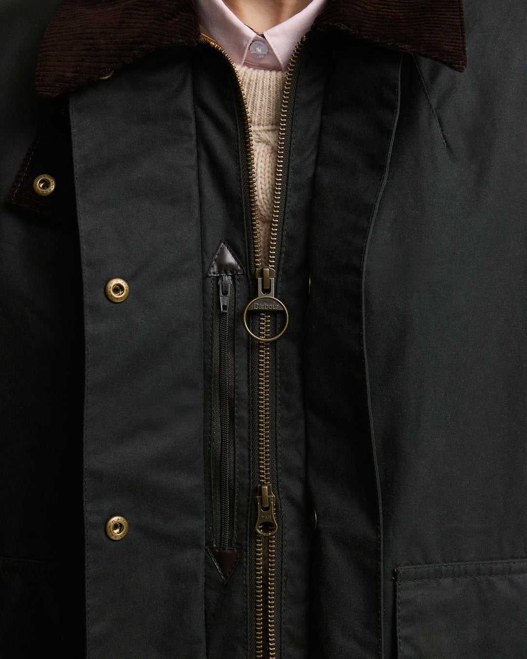 Barbour Modern Border Wax Jacket Sage/Classic