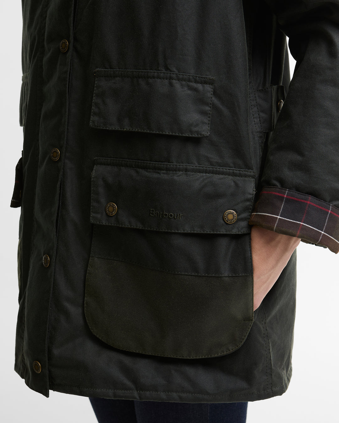 Barbour Modern Border Wax Jacket Sage/Classic