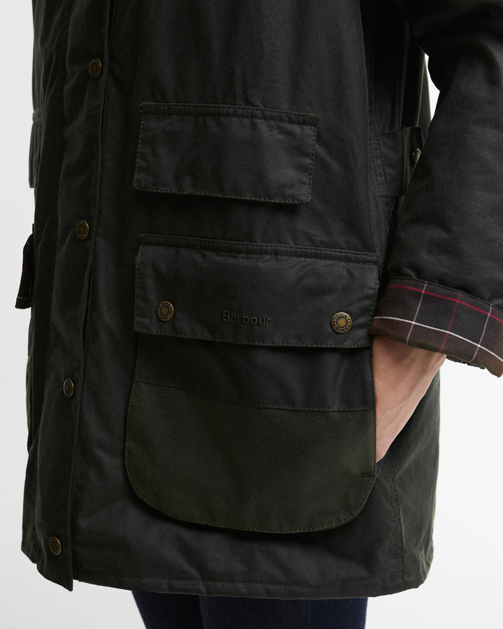 Barbour Modern Border Wax Jacket Sage/Classic