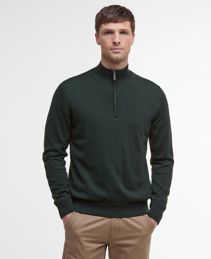 Barbour Gamlin Half Zip Knitted Jumper Olive