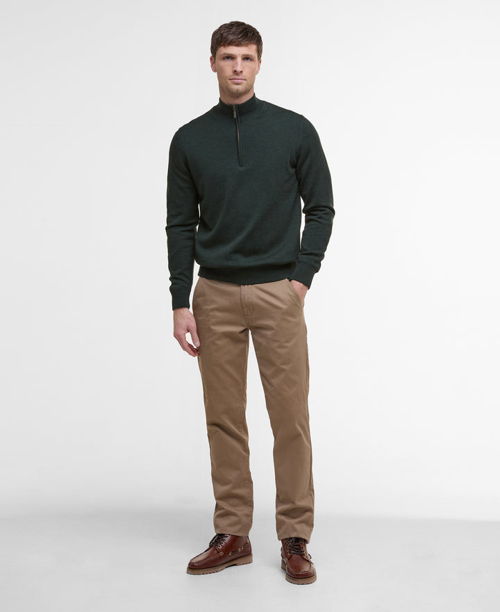 Barbour Gamlin Half Zip Knitted Jumper Olive
