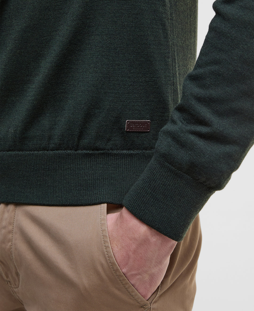 Barbour Gamlin Half Zip Knitted Jumper Olive