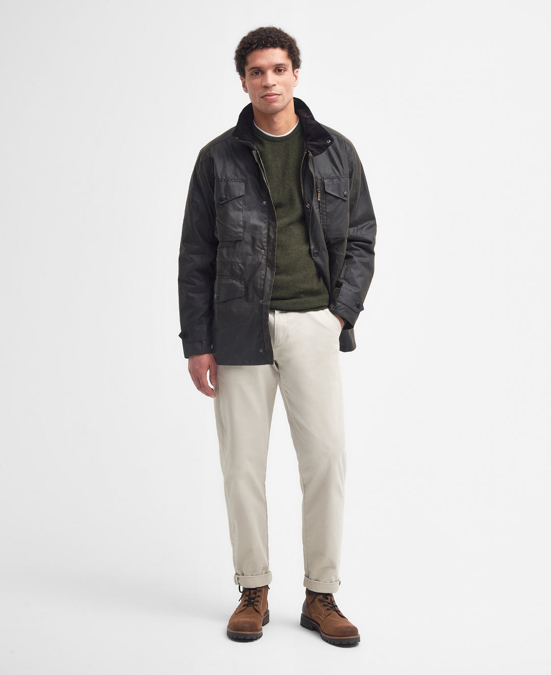 Barbour Sapper Wax Jacket Olive/Classic