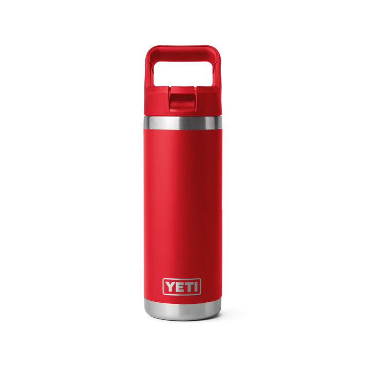 YETI Rambler 18 oz Flip-Straw Bottle - Rescue Red