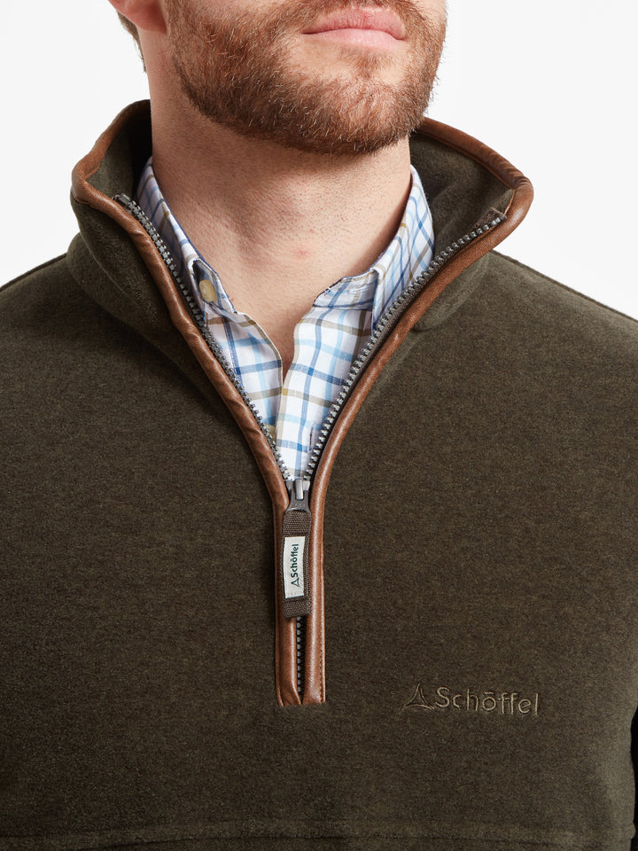 Schoffel Berkeley Quarter Zip Fleece Dark Olive