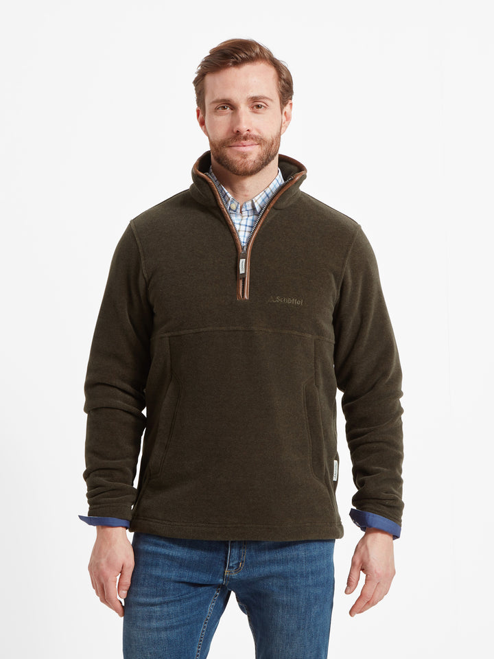Schoffel Berkeley Quarter Zip Fleece Dark Olive