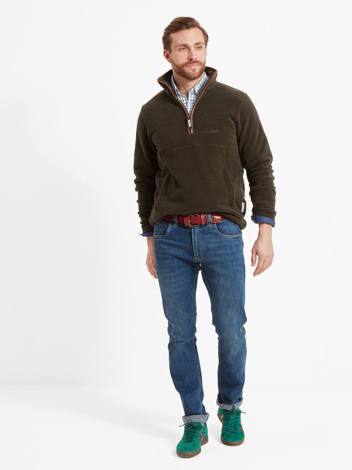 Schoffel Berkeley Quarter Zip Fleece Dark Olive