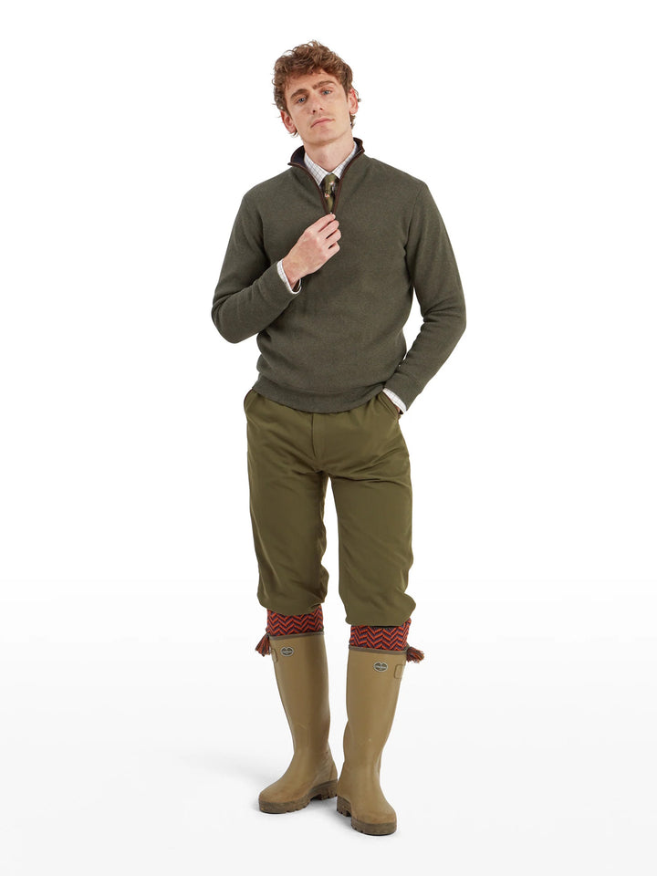 Schoffel Angus Aerobloc Quarter Zip Jumper Woodland Green