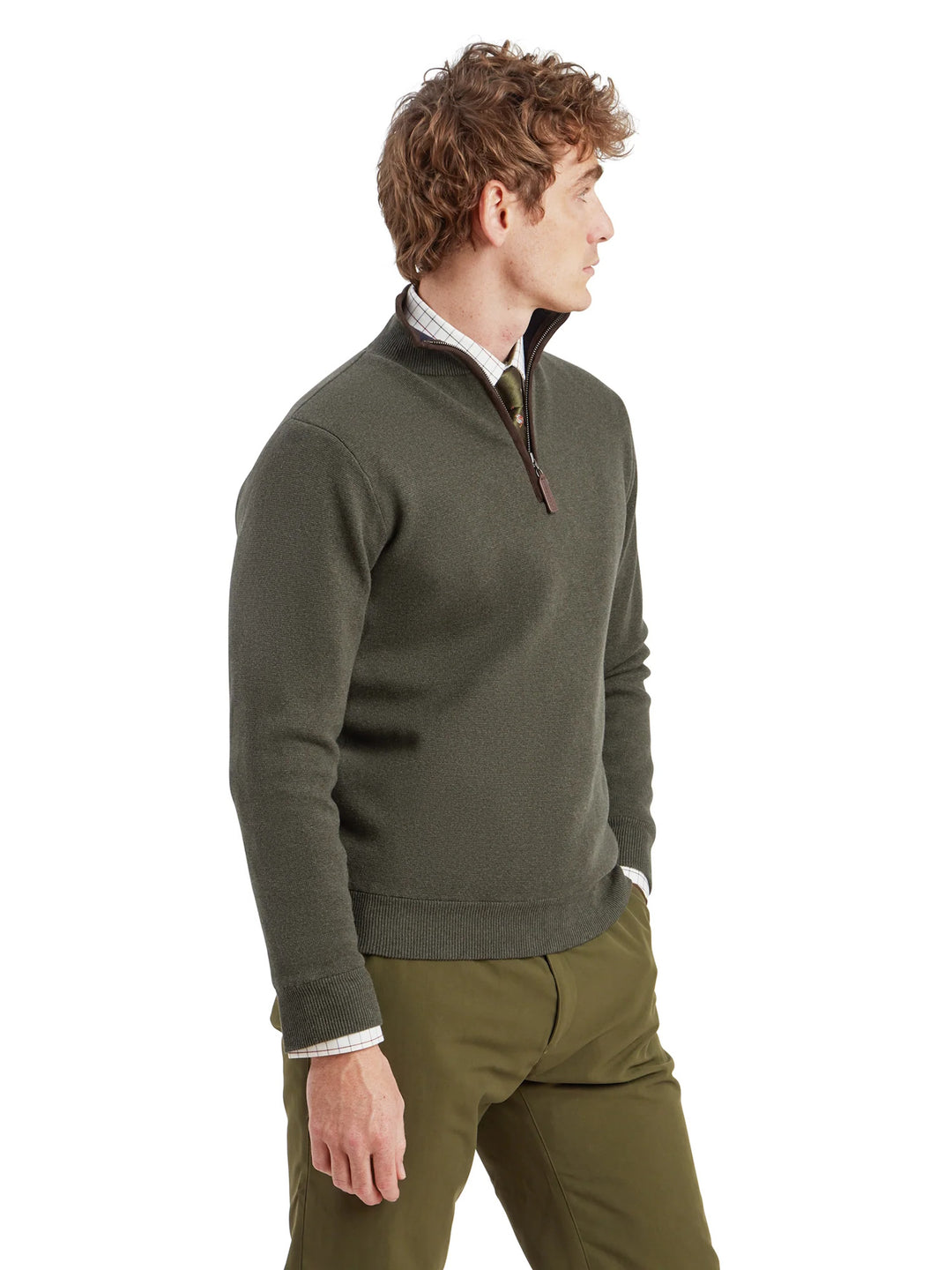 Schoffel Angus Aerobloc Quarter Zip Jumper Woodland Green