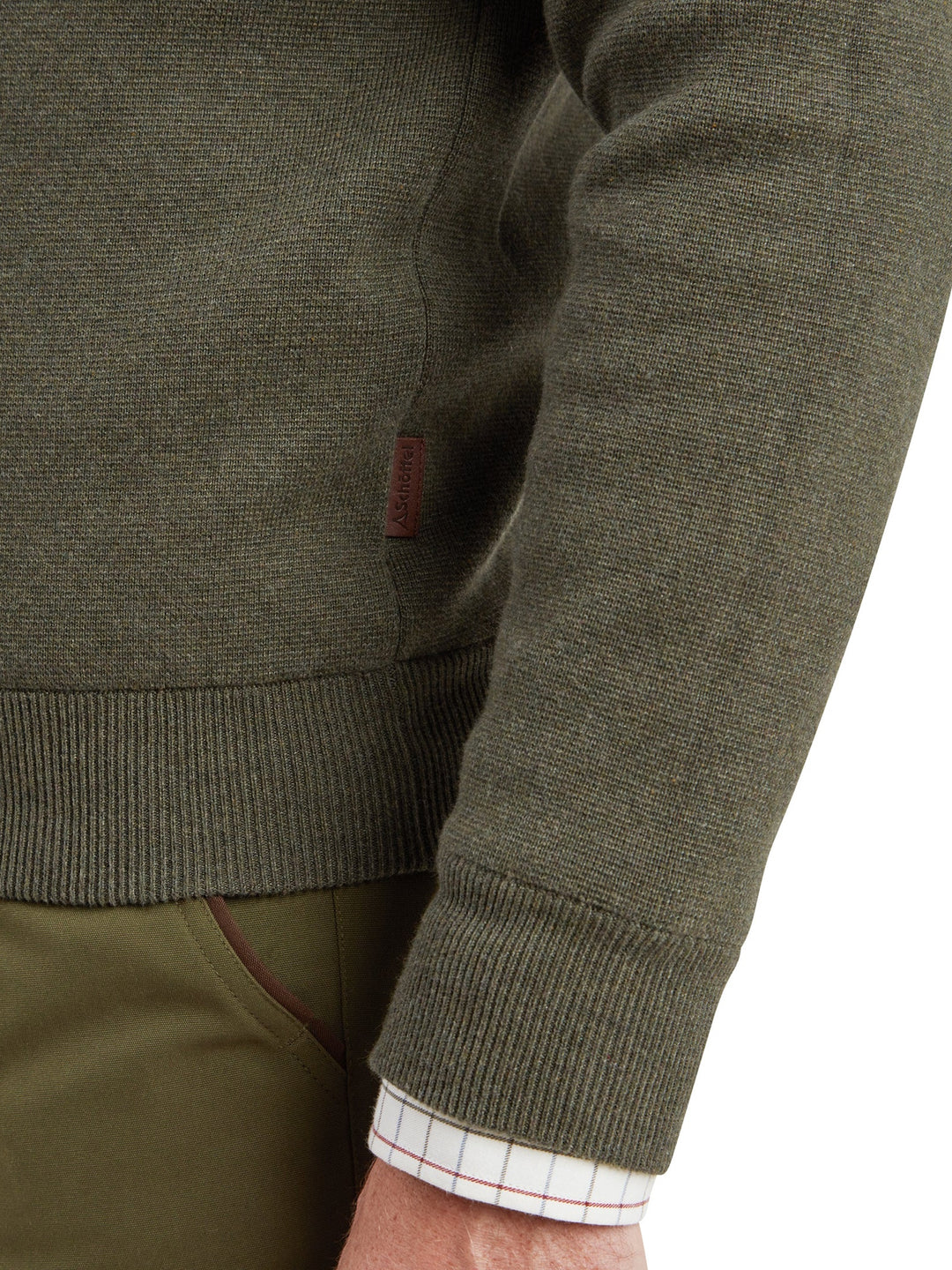 Schoffel Angus Aerobloc Quarter Zip Jumper Woodland Green