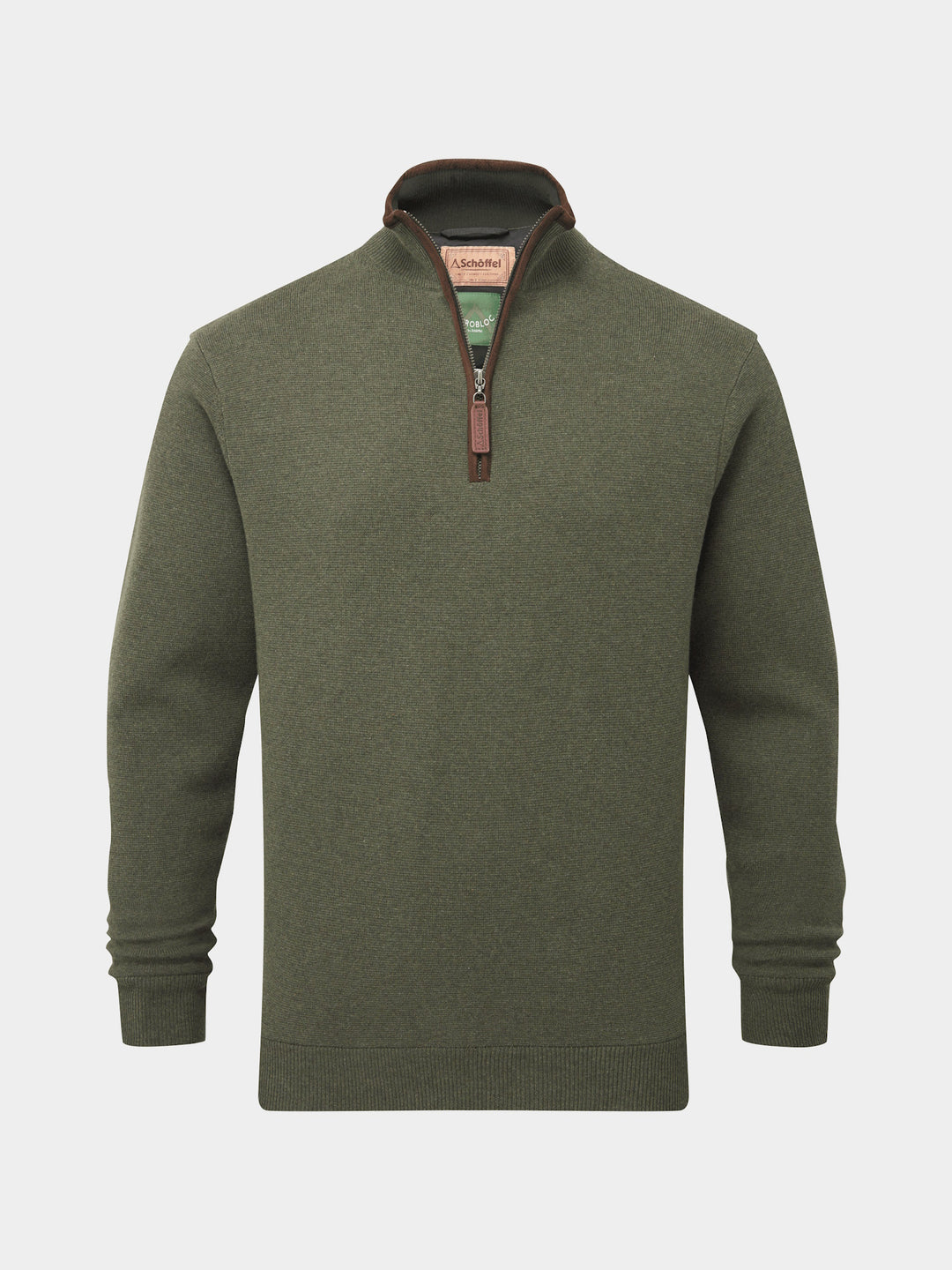 Schoffel Angus Aerobloc Quarter Zip Jumper Woodland Green