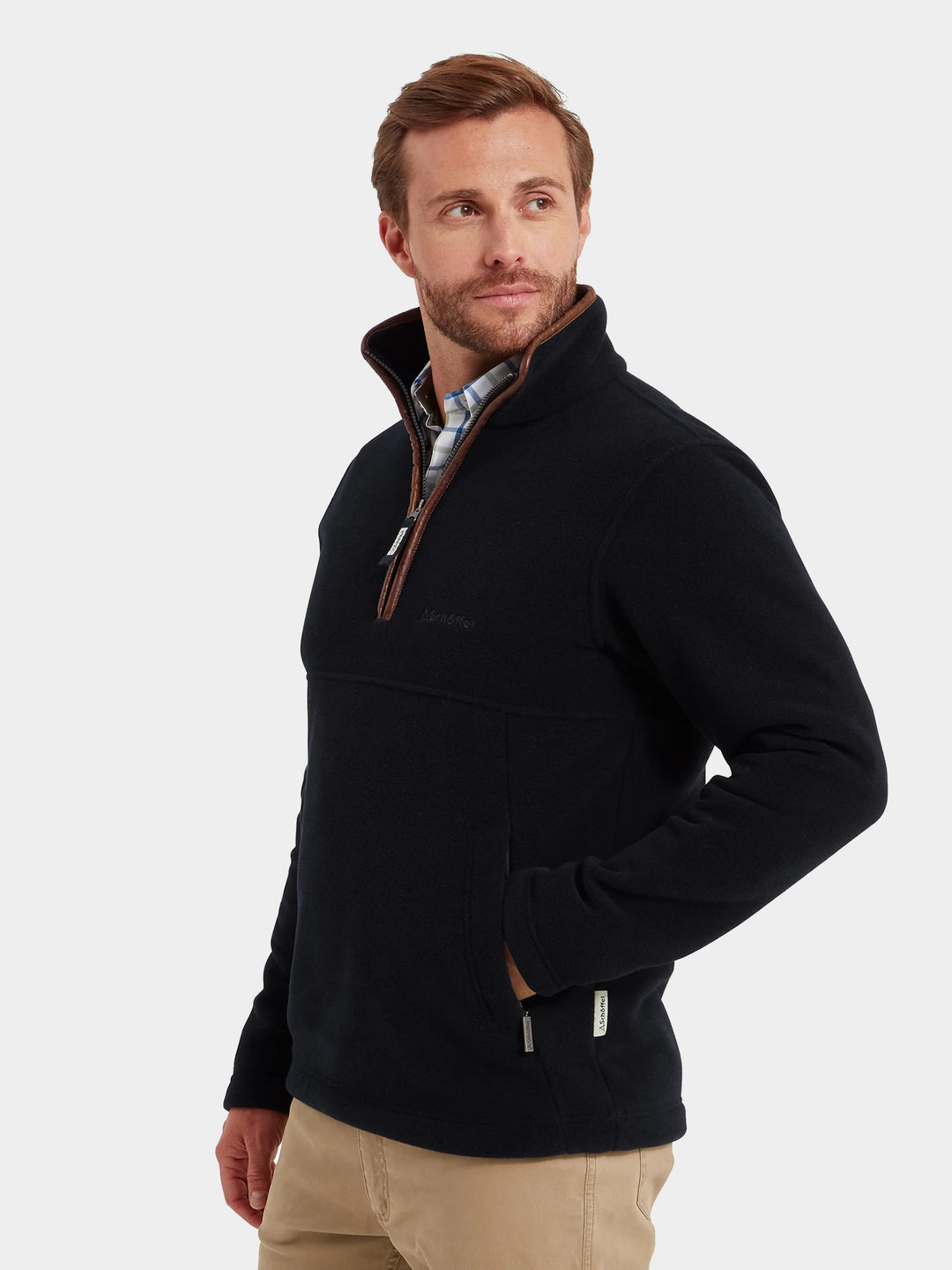 Schoffel Berkeley Quarter Zip Fleece Navy