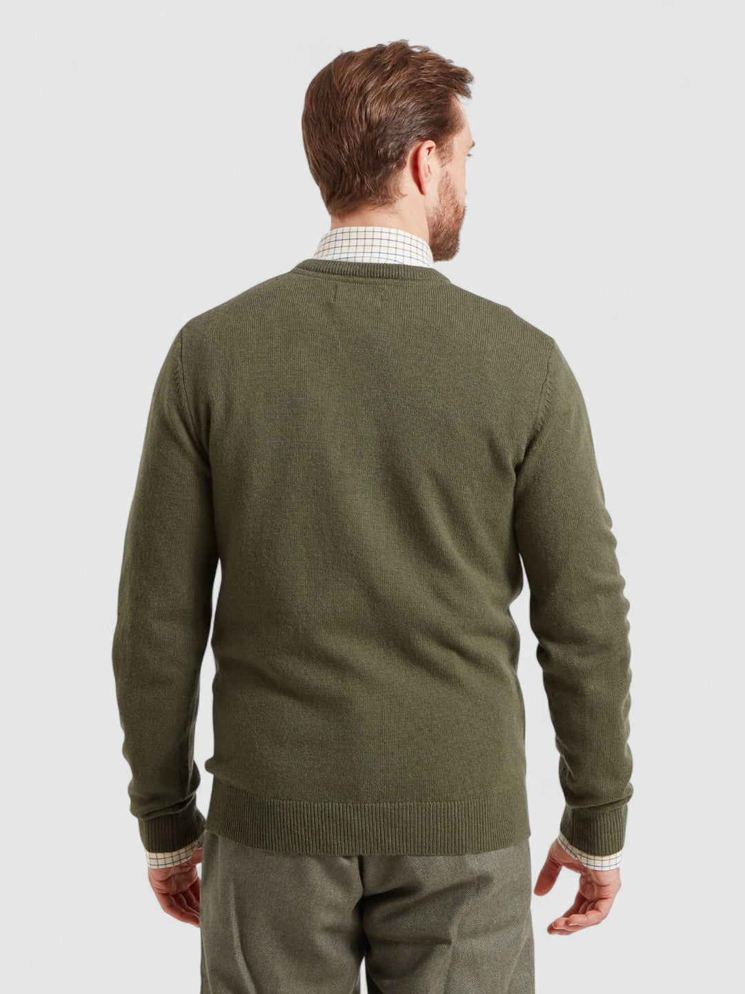 Schoffel Lewis Lambswool Crew Neck Jumper Woodland