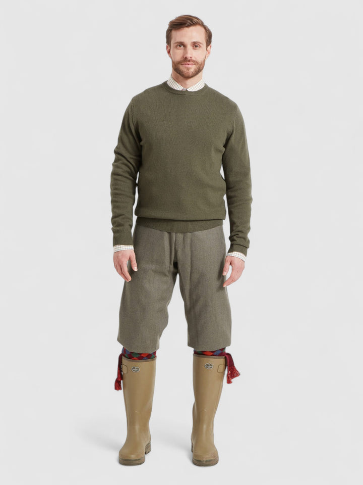 Schoffel Lewis Lambswool Crew Neck Jumper Woodland