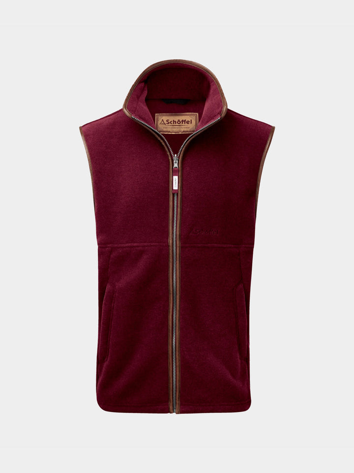 Schoffel Oakham Fleece Gilet Claret