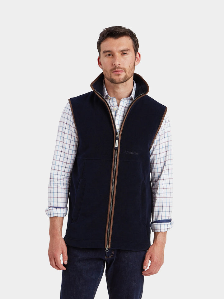Schoffel Oakham Fleece Gilet Navy