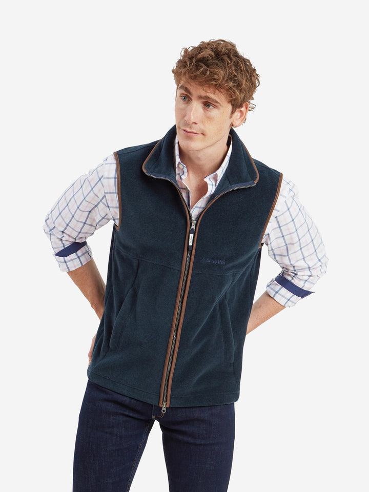 Schoffel Oakham Fleece Gilet Petrol Blue