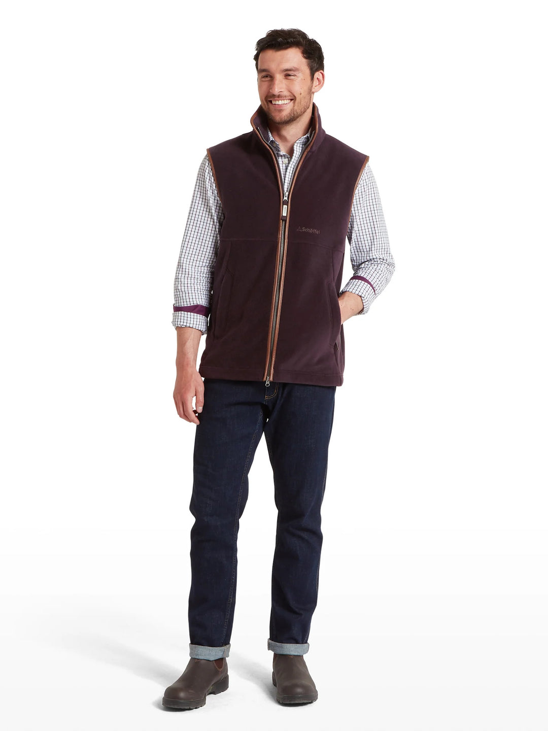Schoffel Oakham Fleece Gilet Port