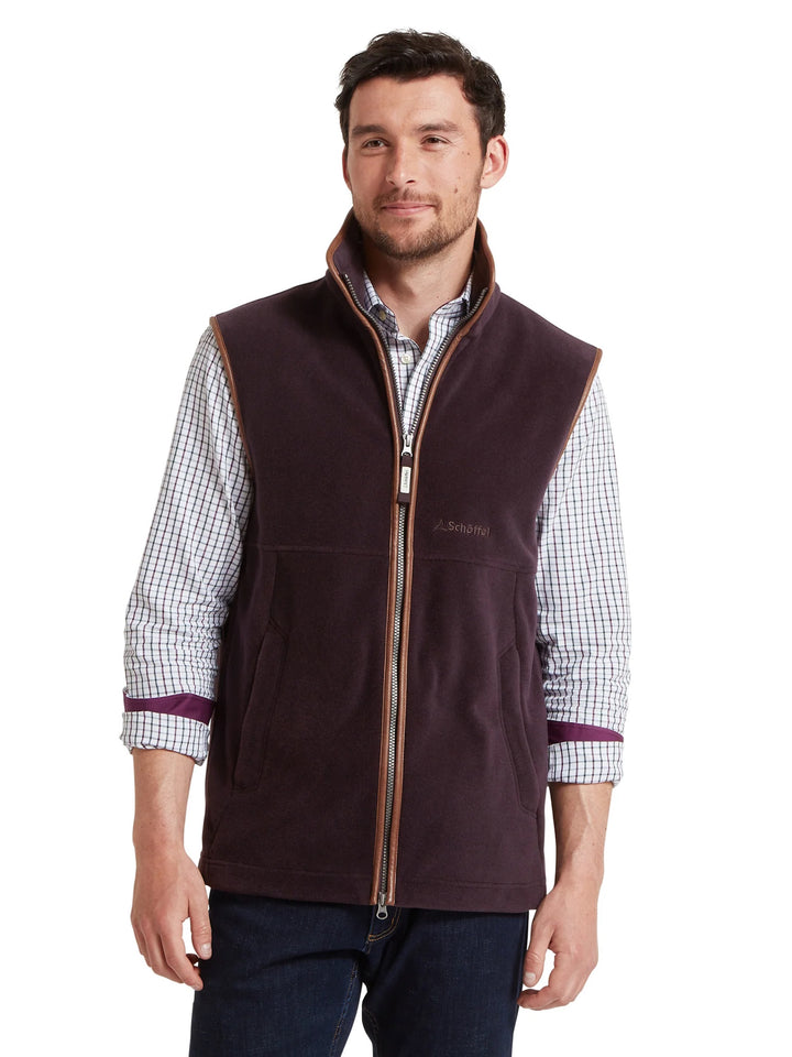 Schoffel Oakham Fleece Gilet Port