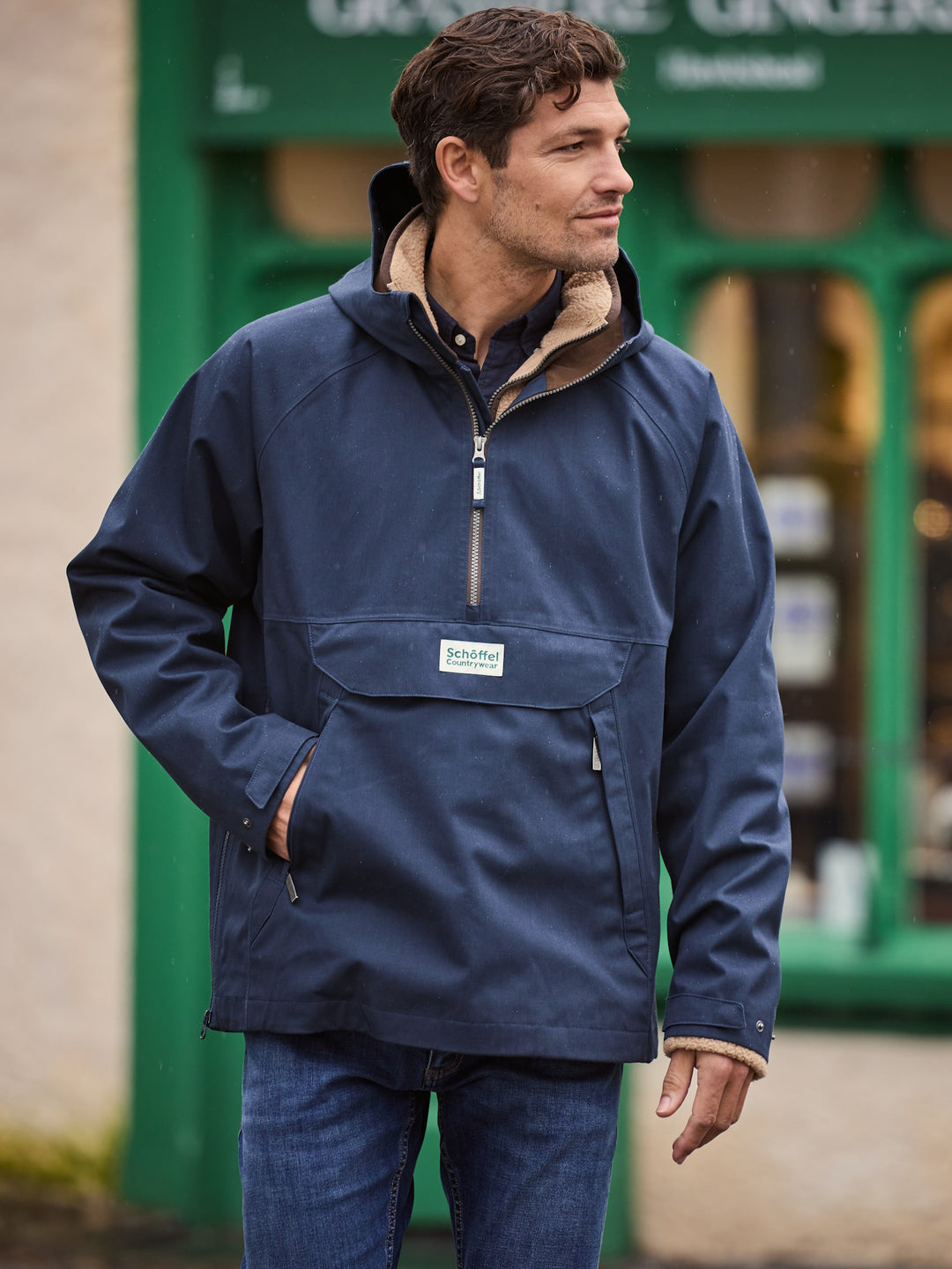 Schoffel Overton Waterproof Anorak Navy