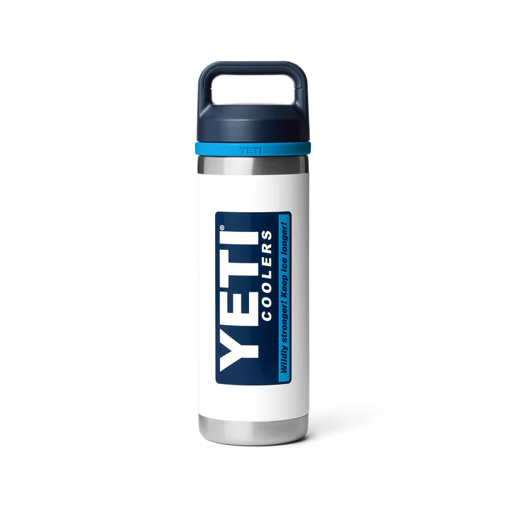 YETI Rambler 18 oz (532 ml) Bottle - White/Blue